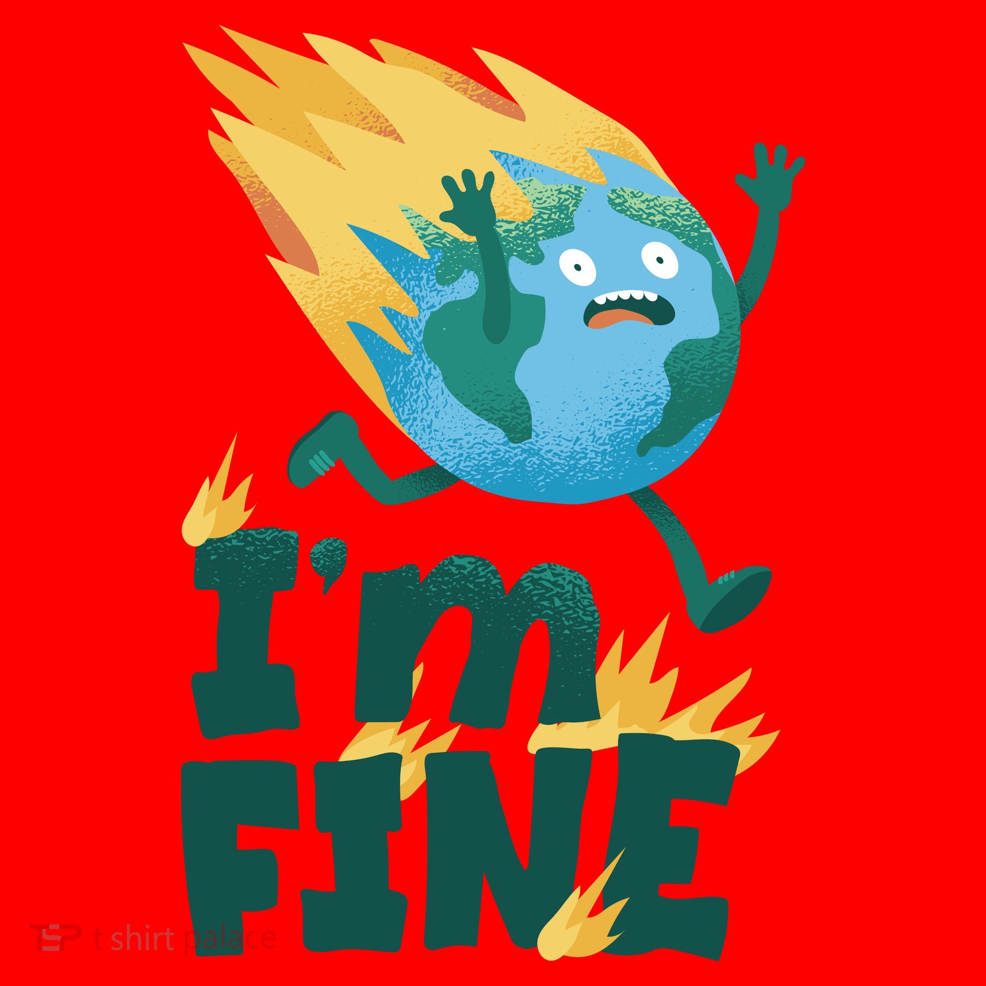 I'm Fine Funny Earth Day Climate Change Santa Hat