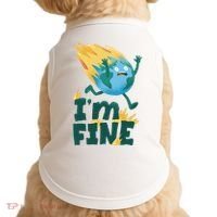 I'm Fine Funny Earth Day Climate Change Doggie Tank thumb 0