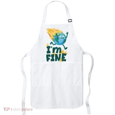 I'm Fine Funny Earth Day Climate Change Apron