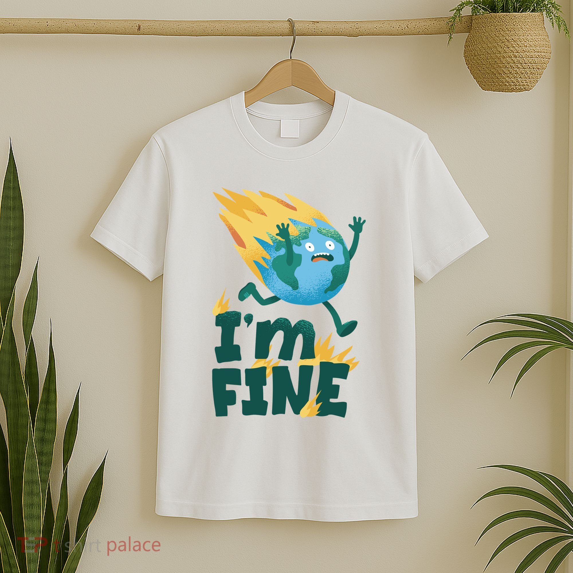 I'm Fine Funny Earth Day Climate Change T-Shirt