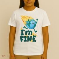 I'm Fine Funny Earth Day Climate Change T-Shirt thumb 4