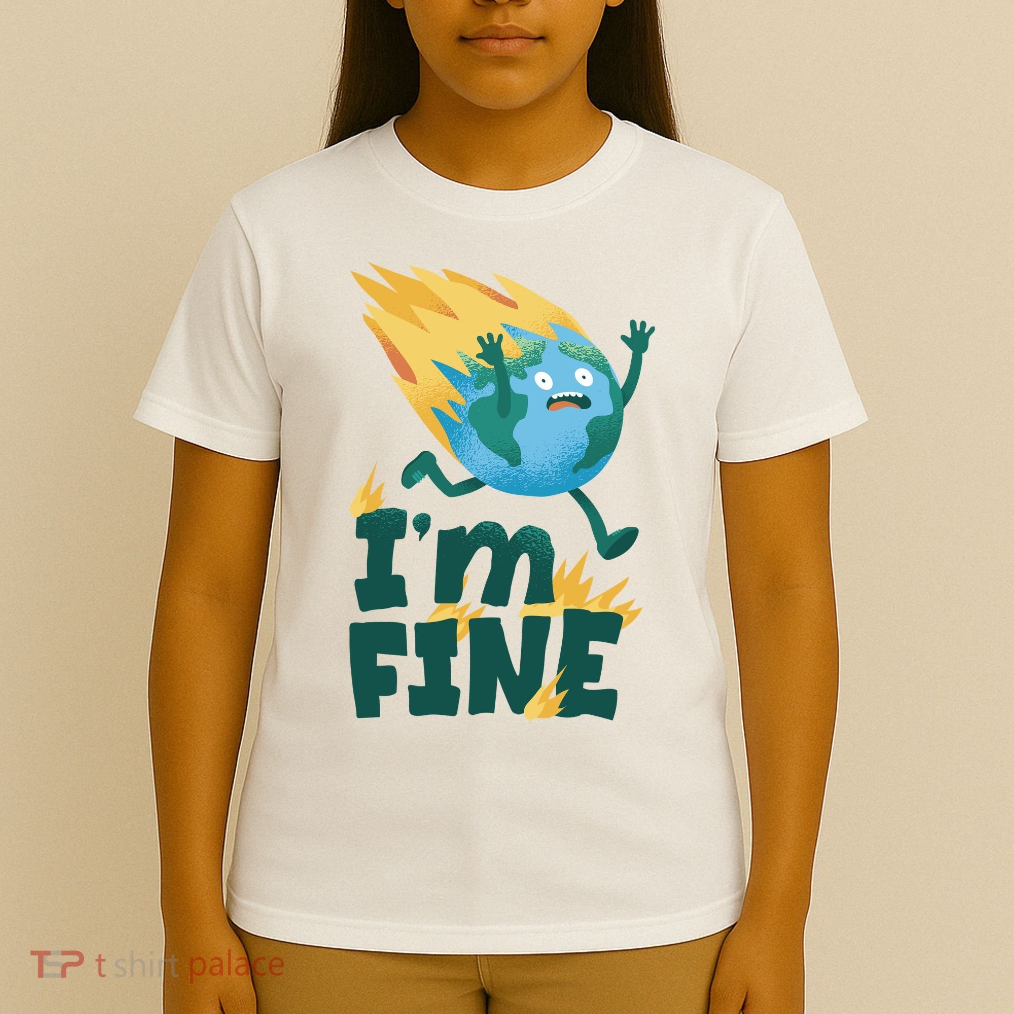 I'm Fine Funny Earth Day Climate Change T-Shirt