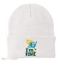 I'm Fine Funny Earth Day Climate Change Beanie thumb 0