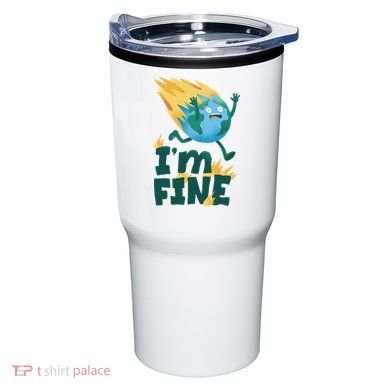 I'm Fine Funny Earth Day Climate Change Tumbler