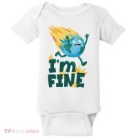 I'm Fine Funny Earth Day Climate Change Baby Bodysuit thumb 0