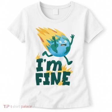 I'm Fine Funny Earth Day Climate Change Women's T-Shirt