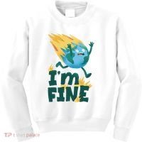 I'm Fine Funny Earth Day Climate Change Kids Sweatshirt thumb 0