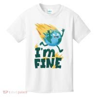 I'm Fine Funny Earth Day Climate Change Kids T-Shirt thumb 0