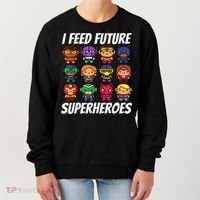 I Feed Future Superheroes School Lunch Lady Squad Women's Sweatshirt thumb 0