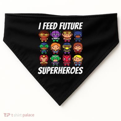 I Feed Future Superheroes School Lunch Lady Squad USA-Made Doggie Bandana