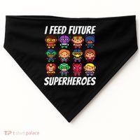 I Feed Future Superheroes School Lunch Lady Squad USA-Made Doggie Bandana thumb 0