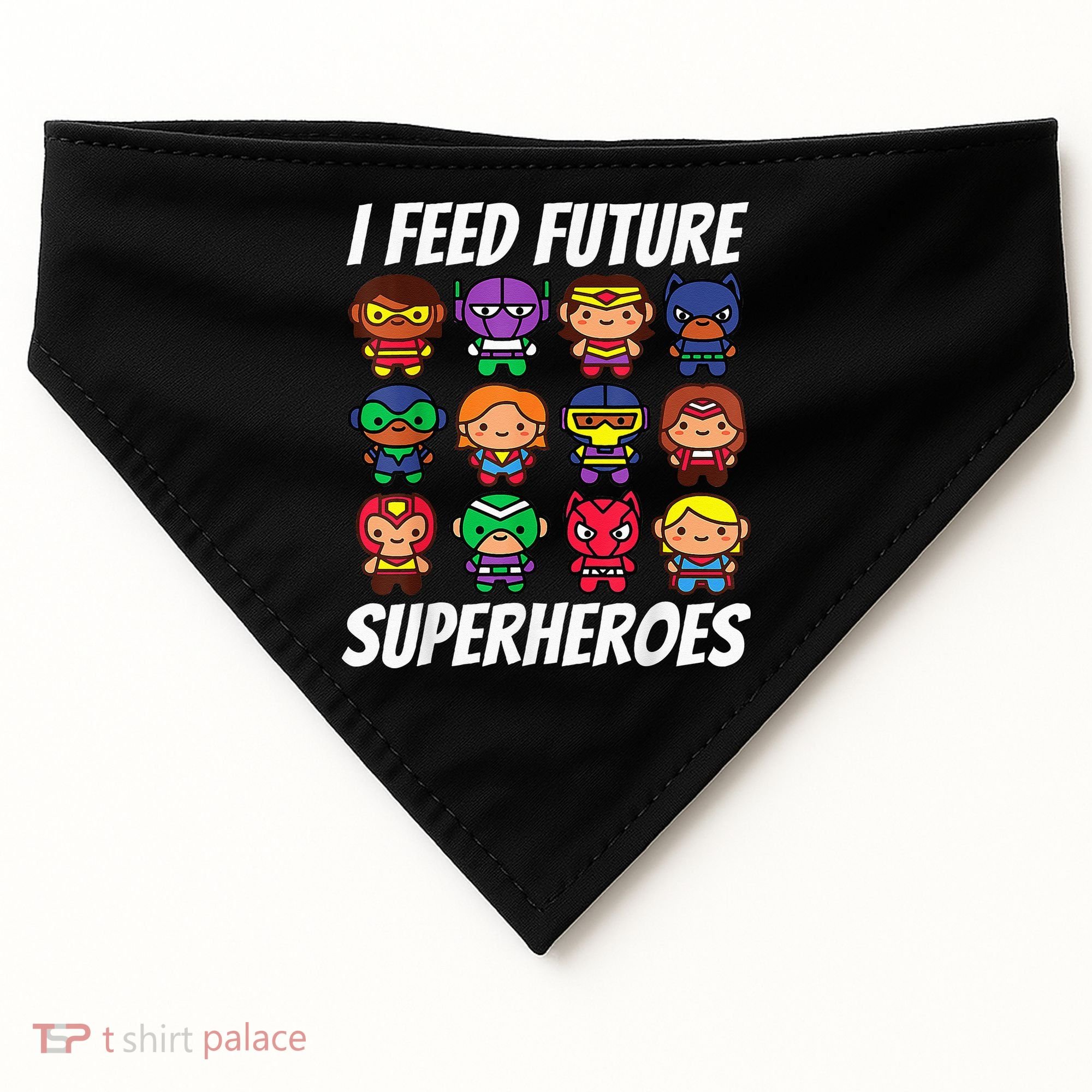 I Feed Future Superheroes School Lunch Lady Squad USA-Made Doggie Bandana