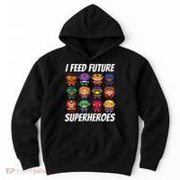I Feed Future Superheroes School Lunch Lady Squad Hoodie thumb 0