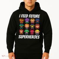I Feed Future Superheroes School Lunch Lady Squad Hoodie thumb 2