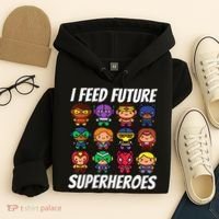 I Feed Future Superheroes School Lunch Lady Squad Hoodie thumb 4