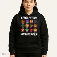 I Feed Future Superheroes School Lunch Lady Squad Hoodie thumb 5