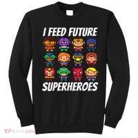 I Feed Future Superheroes School Lunch Lady Squad Sweatshirt thumb 0