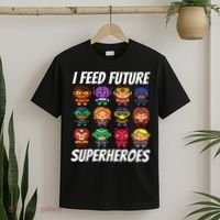 I Feed Future Superheroes School Lunch Lady Squad T-Shirt thumb 2