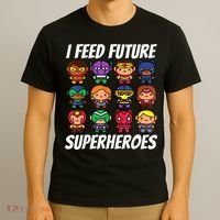 I Feed Future Superheroes School Lunch Lady Squad T-Shirt thumb 3