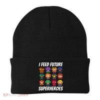 I Feed Future Superheroes School Lunch Lady Squad Beanie thumb 0