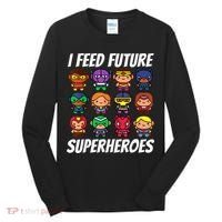 I Feed Future Superheroes School Lunch Lady Squad Tall Long Sleeve Shirt thumb 0