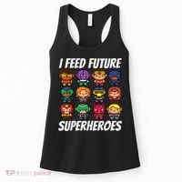 I Feed Future Superheroes School Lunch Lady Squad Women's Tank Top thumb 0