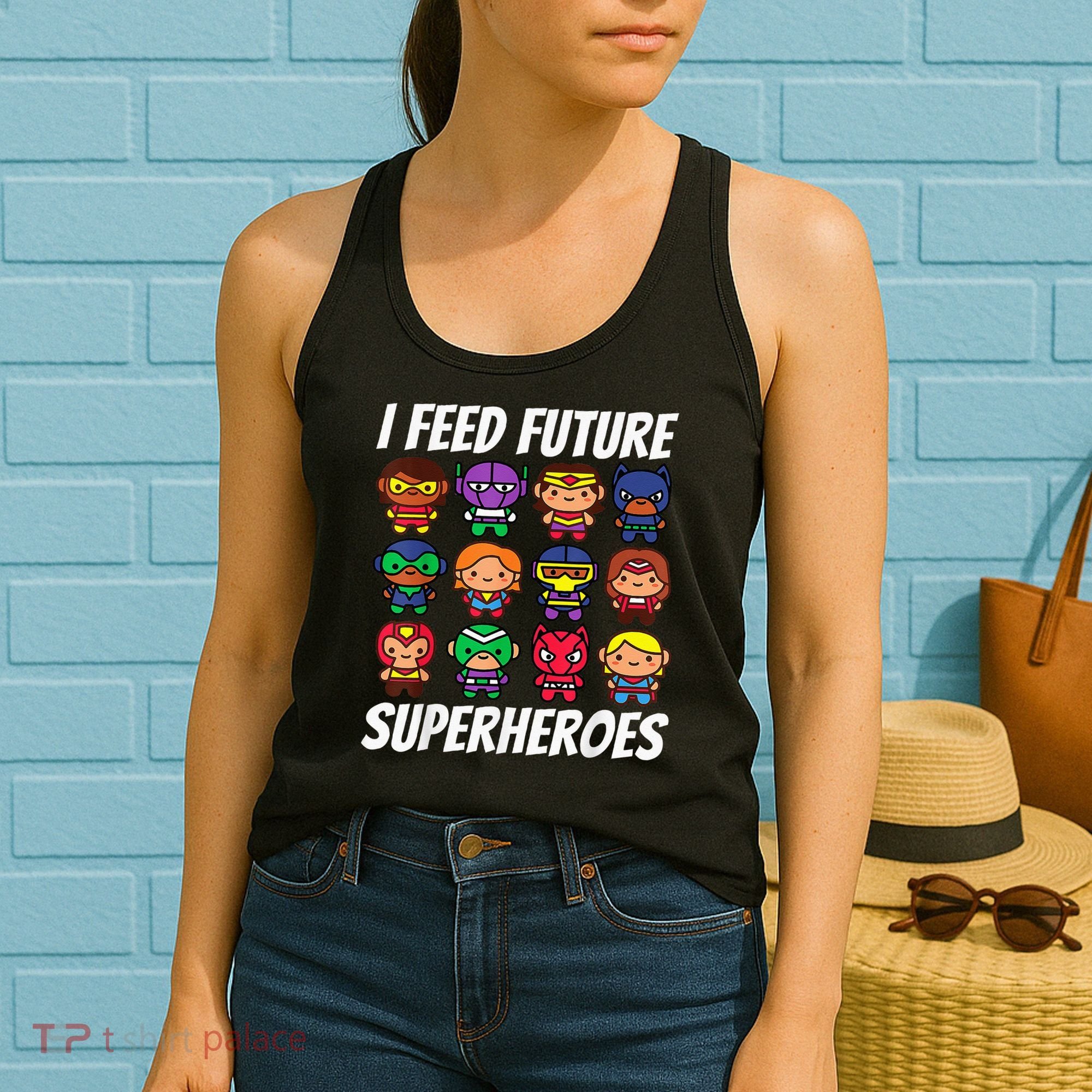 I Feed Future Superheroes School Lunch Lady Squad Women's Tank Top