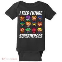 I Feed Future Superheroes School Lunch Lady Squad Baby Bodysuit thumb 0