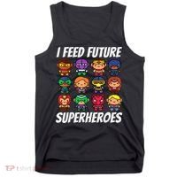 I Feed Future Superheroes School Lunch Lady Squad Tank Top thumb 0