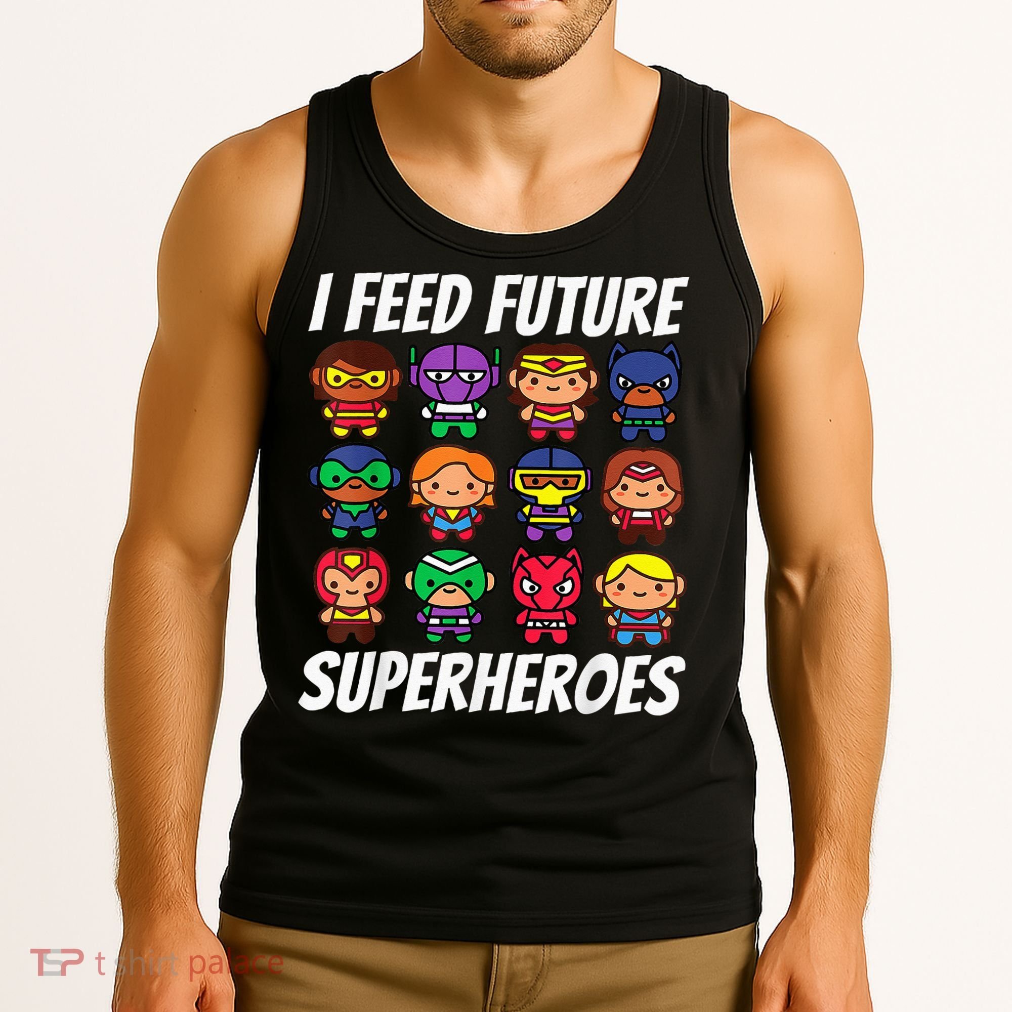 I Feed Future Superheroes School Lunch Lady Squad Tank Top