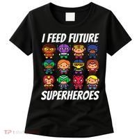 I Feed Future Superheroes School Lunch Lady Squad Women's T-Shirt thumb 0
