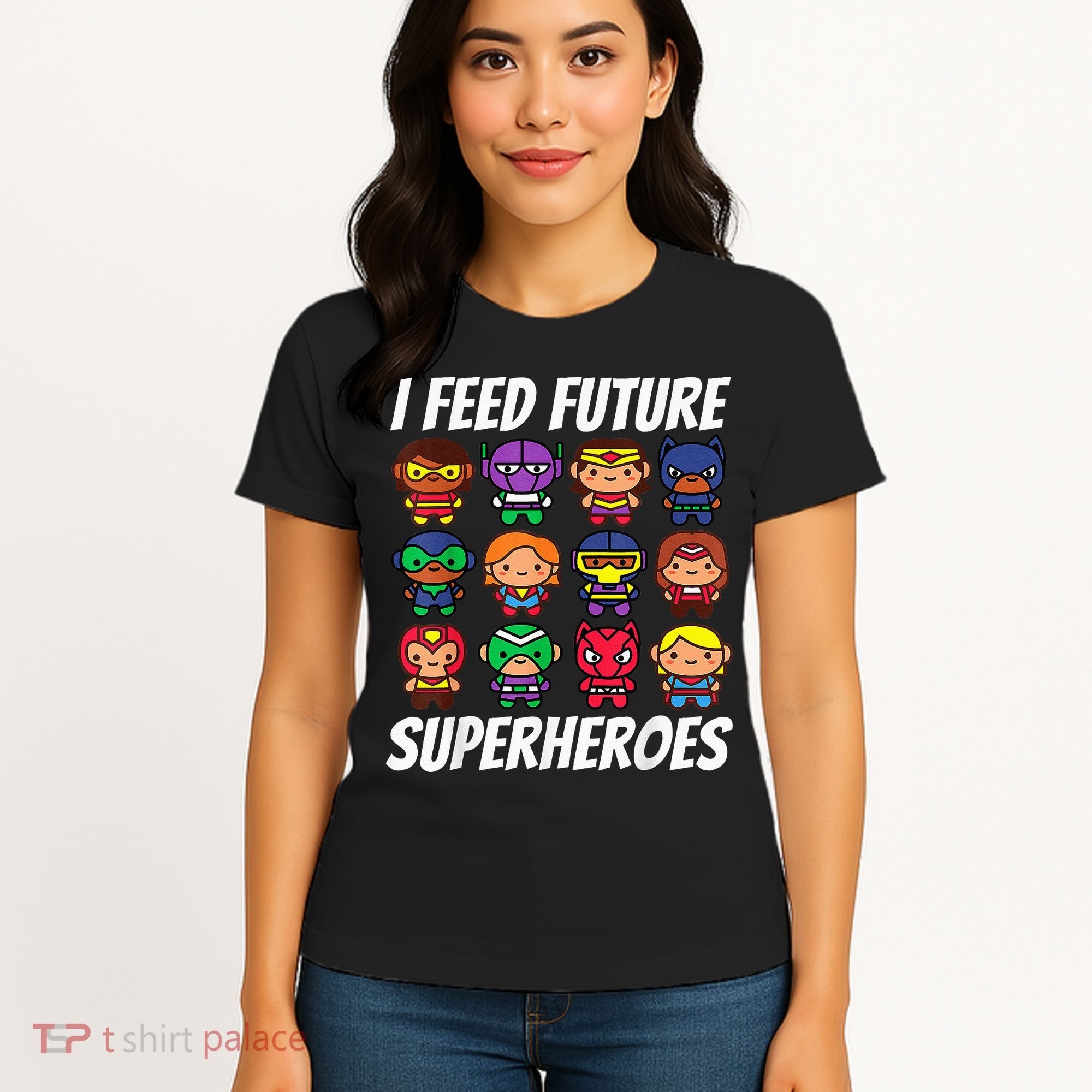 I Feed Future Superheroes School Lunch Lady Squad Women's T-Shirt