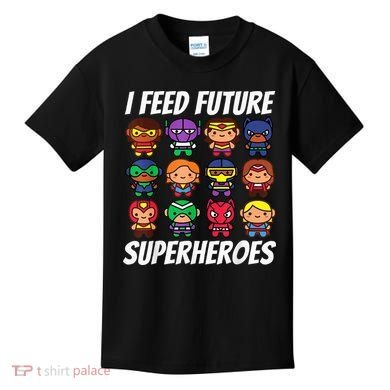 I Feed Future Superheroes School Lunch Lady Squad Kids T-Shirt