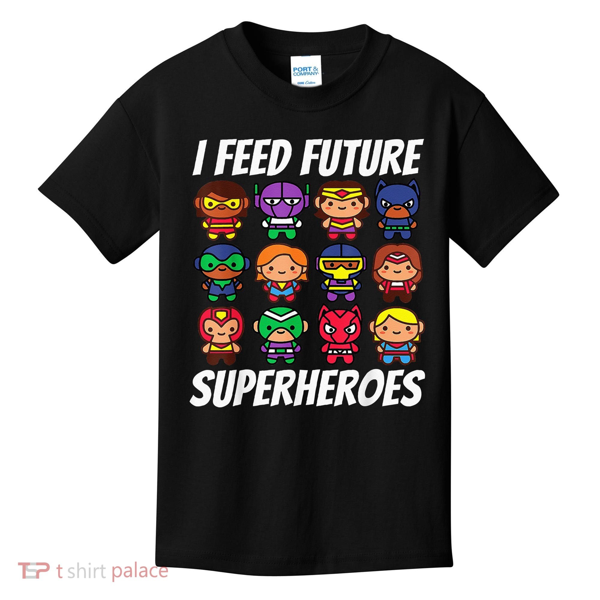 I Feed Future Superheroes School Lunch Lady Squad Kids T-Shirt