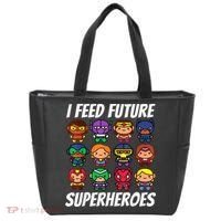 I Feed Future Superheroes School Lunch Lady Squad Tote Bag thumb 0
