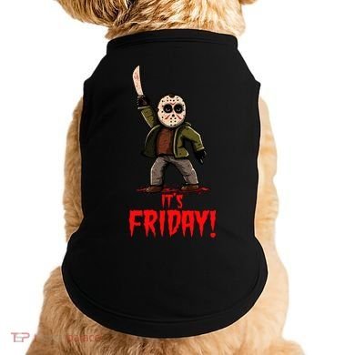 It's Friday Funny Halloween Horror Movie Doggie Tank