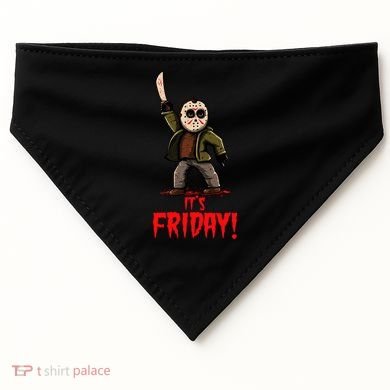 It's Friday Funny Halloween Horror Movie USA-Made Doggie Bandana