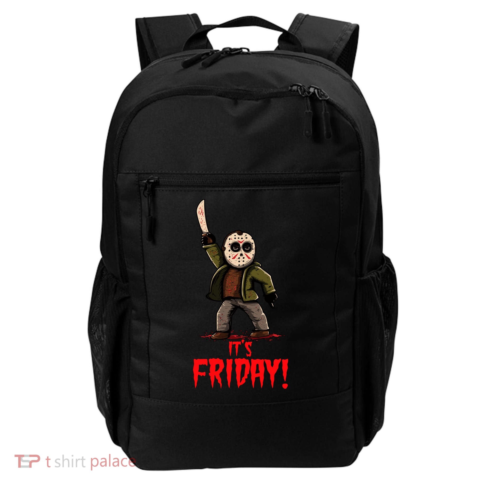 It's Friday Funny Halloween Horror Movie Backpack