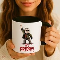 It's Friday Funny Halloween Horror Movie Coffee Mug thumb 3