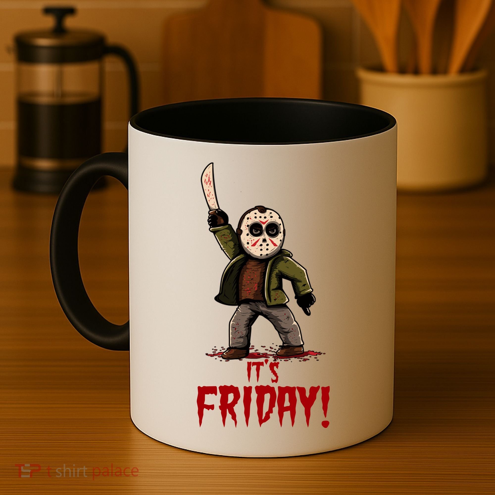 It's Friday Funny Halloween Horror Movie Coffee Mug