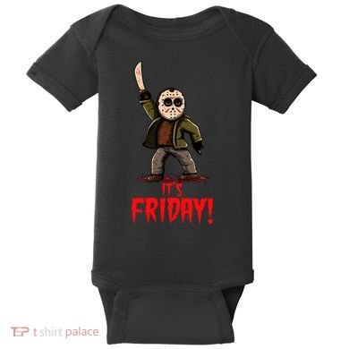 It's Friday Funny Halloween Horror Movie Baby Bodysuit
