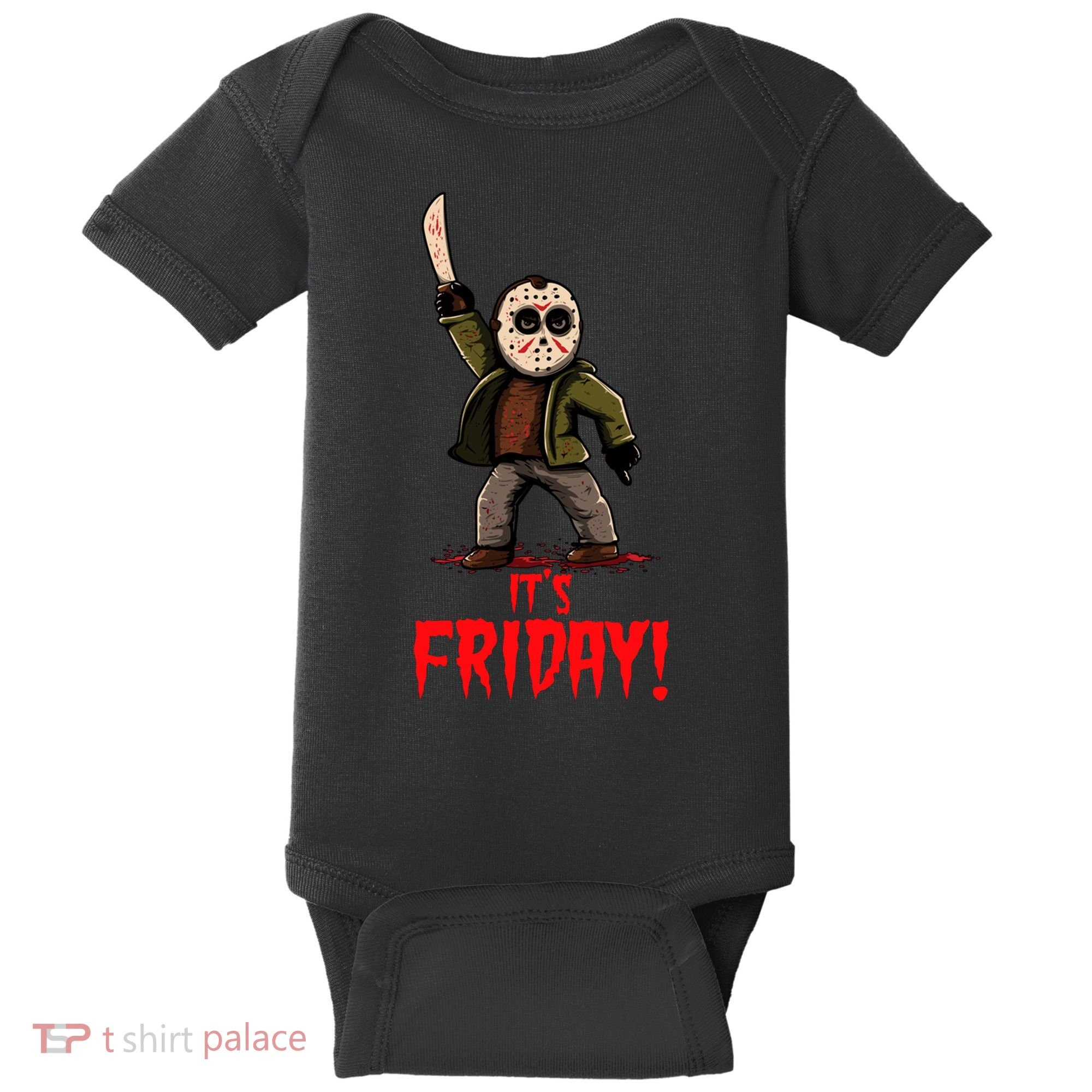 It's Friday Funny Halloween Horror Movie Baby Bodysuit