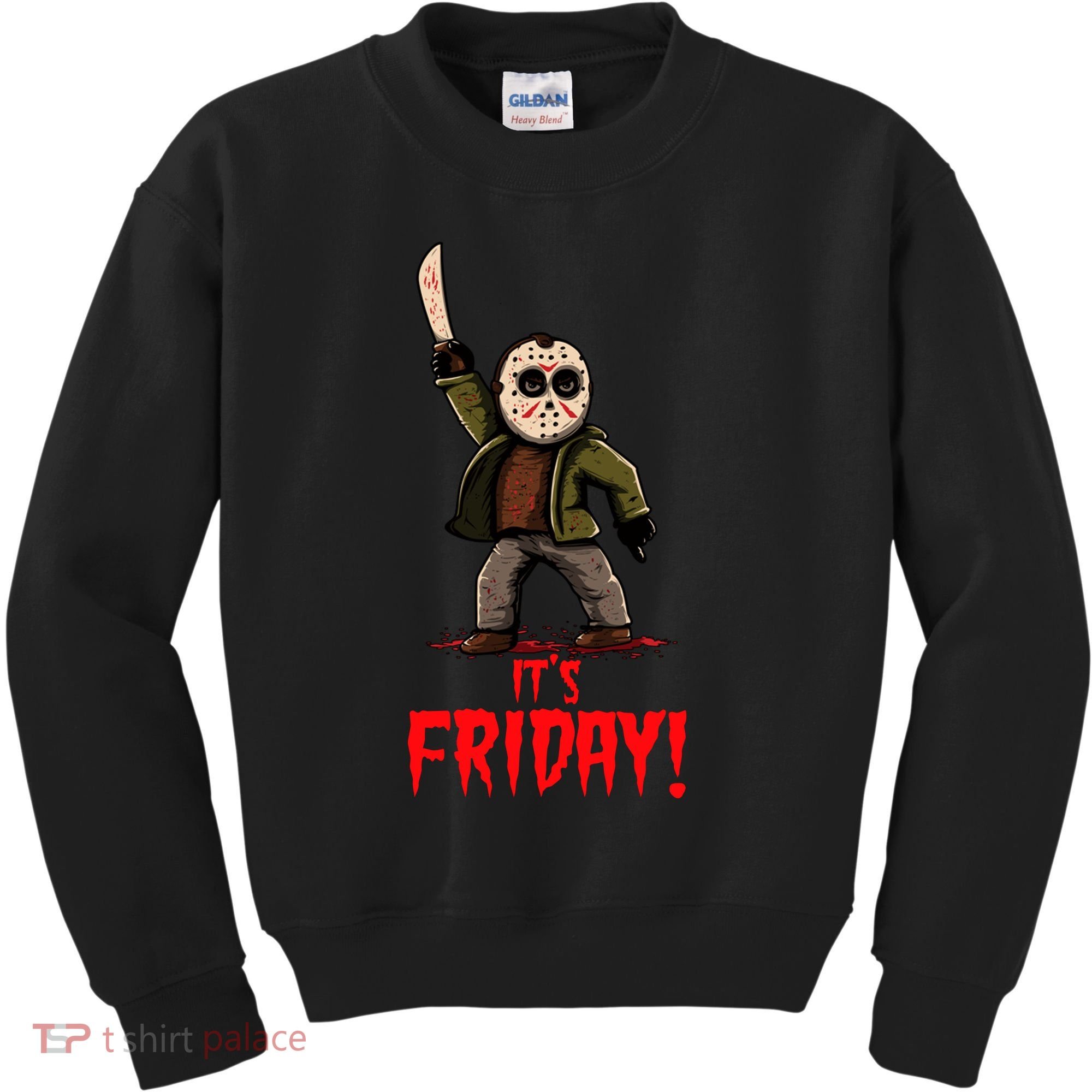 It's Friday Funny Halloween Horror Movie Kids Sweatshirt