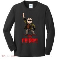 It's Friday Funny Halloween Horror Movie Kids Long Sleeve Shirt thumb 0