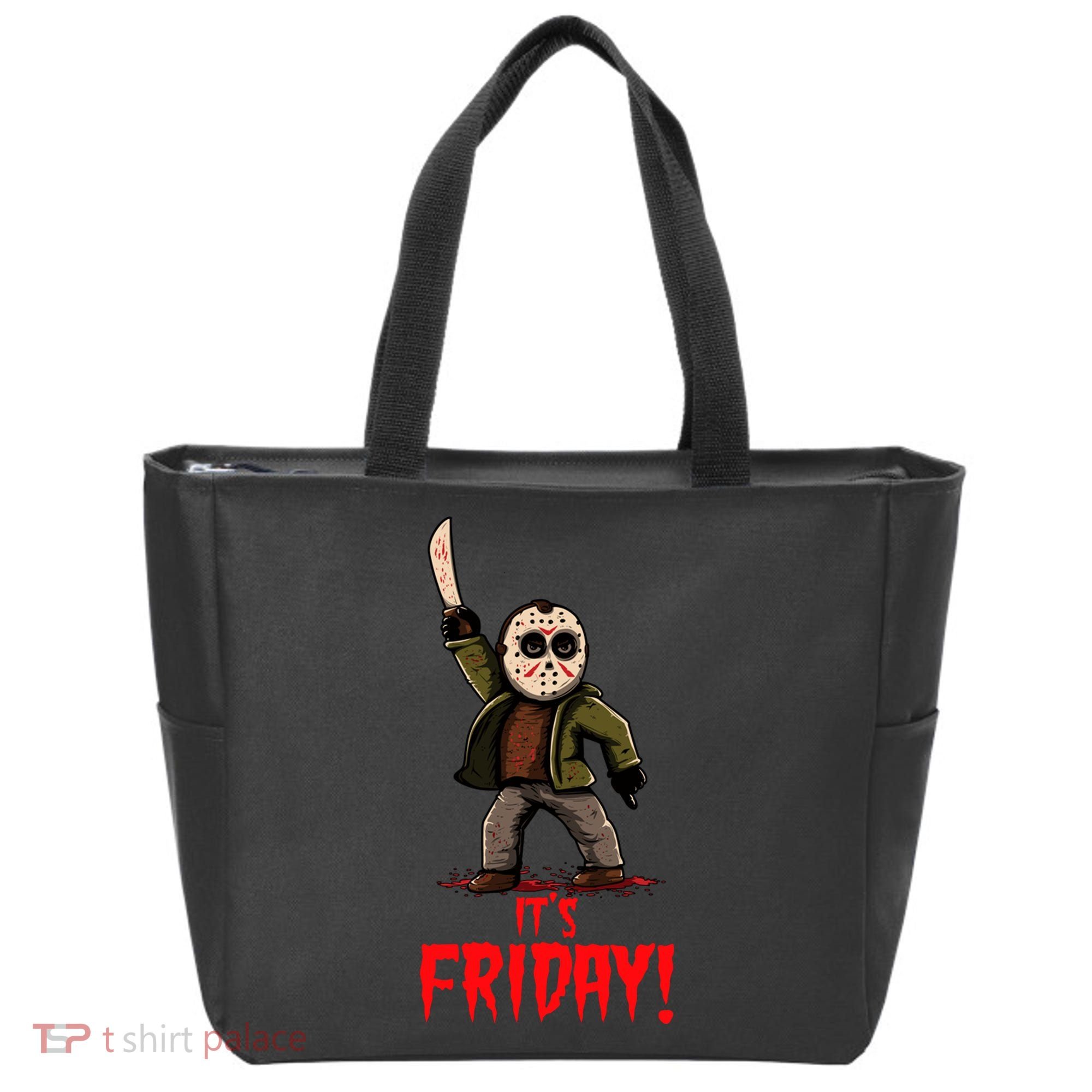 It's Friday Funny Halloween Horror Movie Tote Bag