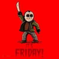 It's Friday Funny Halloween Horror Movie Santa Hat thumb 1