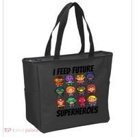 I Feed Future Superheroes School Lunch Lady Squad Tote Bag thumb 2