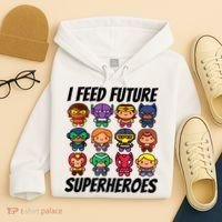 I Feed Future Superheroes School Lunch Lady Squad Hoodie thumb 4