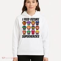I Feed Future Superheroes School Lunch Lady Squad Hoodie thumb 5