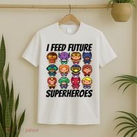 I Feed Future Superheroes School Lunch Lady Squad T-Shirt thumb 2